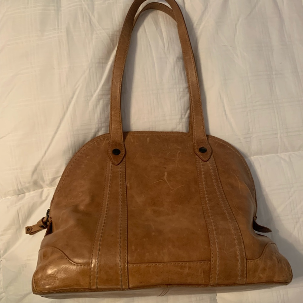 Frye naturally distressed leather shoulder bag